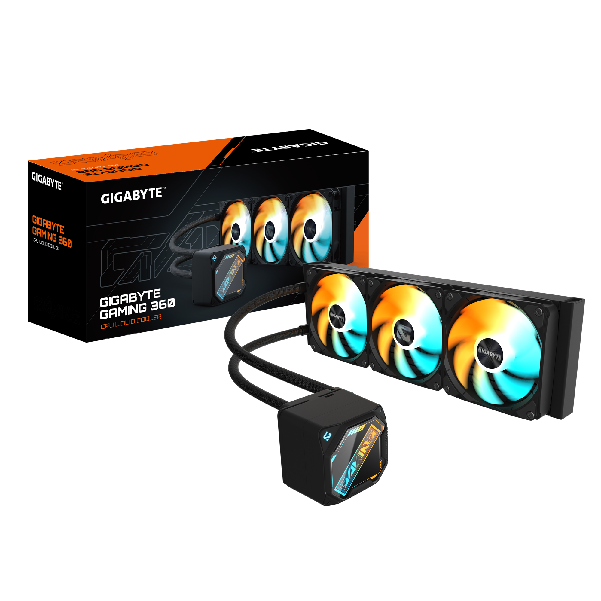 קירור נוזלי משולש Gigabyte Gaming 360 3XARGB 120MM Fan Black